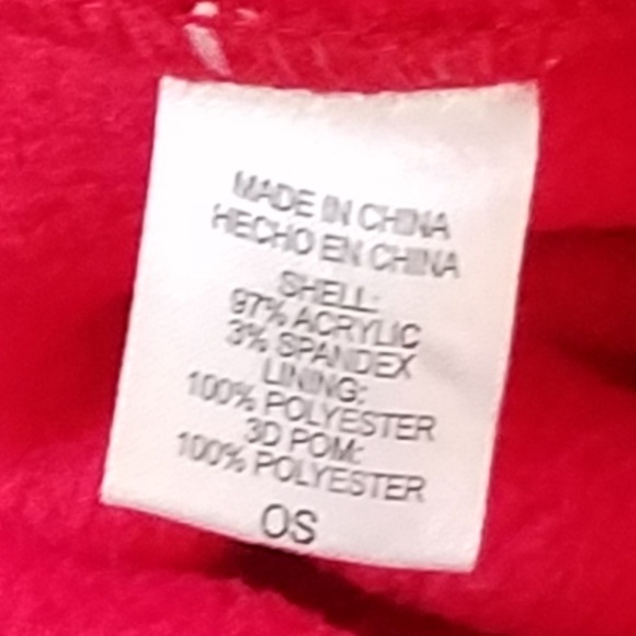 NWT SANTA CHRISTMAS HAT RED WHITE BLACK - Picture 5 of 8